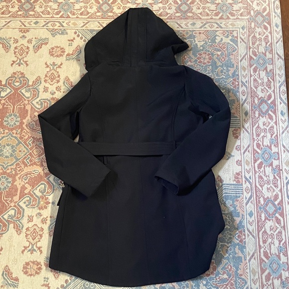 Jessica Simpson Black Hooded Trench Coat - Picture 5 of 6